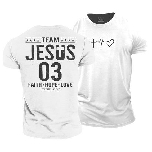 Men's Team Jesus 03 Cotton T-Shirt